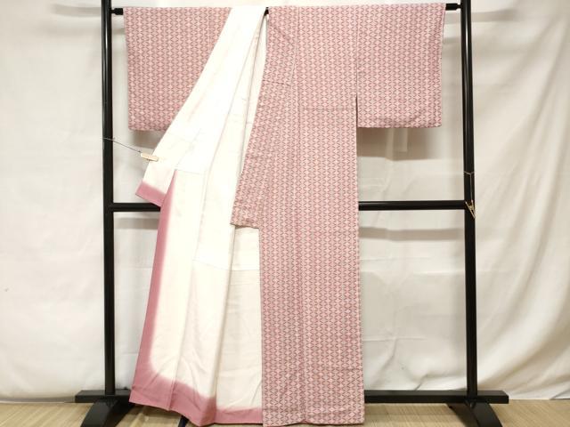 平和屋着物■上質な小紋 七宝花文 正絹 逸品 CABC0633ev