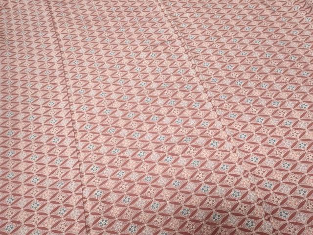 平和屋着物■上質な小紋 七宝花文 正絹 逸品 CABC0633ev