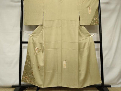 平和屋着物■訪問着 刺繍 枝橘花文 金彩 正絹 逸品 未使用 CABC0673ev