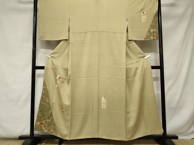 平和屋着物■訪問着 刺繍 枝橘花文 金彩 正絹 逸品 未使用 CABC0673ev