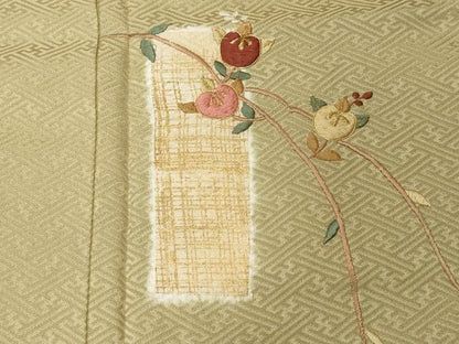 平和屋着物■訪問着 刺繍 枝橘花文 金彩 正絹 逸品 未使用 CABC0673ev