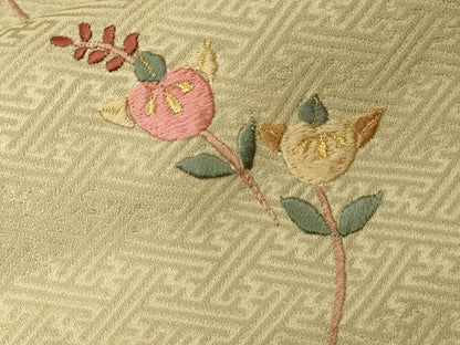 平和屋着物■訪問着 刺繍 枝橘花文 金彩 正絹 逸品 未使用 CABC0673ev