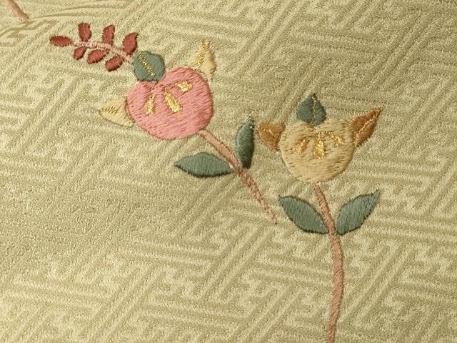 平和屋着物■訪問着 刺繍 枝橘花文 金彩 正絹 逸品 未使用 CABC0673ev