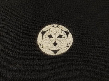平和屋着物■豪華黒留袖　刺繍　尾長鳥文　暈し染め　金彩　正絹　逸品　CABC0680ev