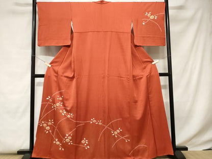 平和屋着物■訪問着 駒刺繍 絞り 万寿菊 金彩 正絹 逸品 CABC0695ev