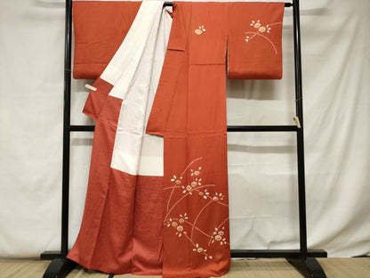 平和屋着物■訪問着 駒刺繍 絞り 万寿菊 金彩 正絹 逸品 CABC0695ev