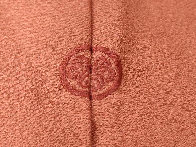 平和屋着物■豪華色留袖　文箱吉祥花地紋　鉛丹色　正絹　逸品　CABC0729ev