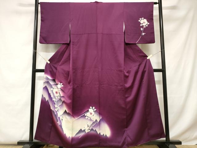 平和屋着物■訪問着 遠山枝花文 暈し染め 正絹 逸品 CABC0739ev