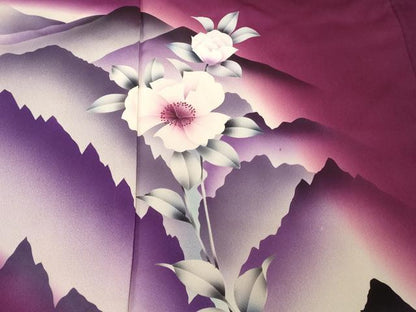 平和屋着物■訪問着 遠山枝花文 暈し染め 正絹 逸品 CABC0739ev