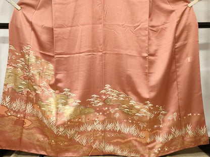 平和屋着物■訪問着 作家物 流水枝松花文 金彩 正絹 逸品 CABC0753ev