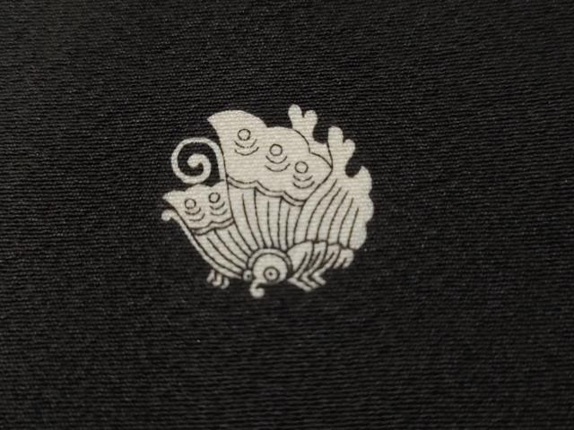 平和屋着物■豪華黒留袖　刺繍　飛鶴吉祥花文　金彩　正絹　逸品　CABC0764ev