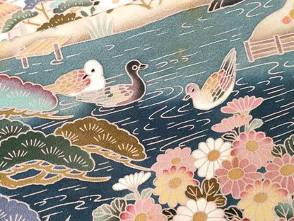 平和屋着物■豪華黒留袖 友禅 作家物 御所解文 暈し染め 正絹 逸品 CABC0774ev