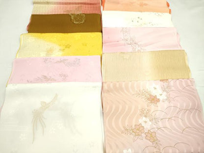 平和屋着物★和装小物　帯揚げ10枚セット　丹後ちりめん　正絹　逸品　CABC1193ju
