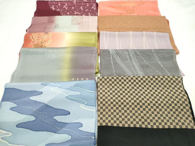 平和屋着物★和装小物　帯揚げ10枚セット　正絹　逸品　CABC1194ju