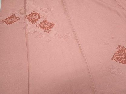 平和屋着物▼訪問着 モール織 天井花文 薄紅色 正絹 逸品 CABC1226th