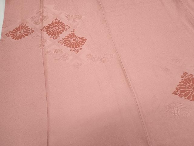 平和屋着物▼訪問着 モール織 天井花文 薄紅色 正絹 逸品 CABC1226th
