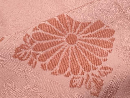 平和屋着物▼訪問着 モール織 天井花文 薄紅色 正絹 逸品 CABC1226th