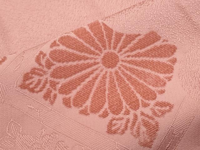 平和屋着物▼訪問着 モール織 天井花文 薄紅色 正絹 逸品 CABC1226th