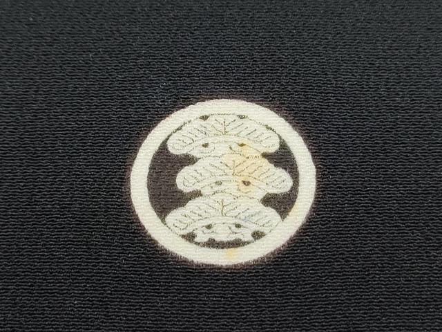 平和屋着物▼豪華黒留袖 刺繍 尾長鳥花文 金彩 正絹 逸品 CABC1228th