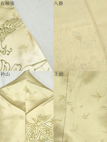 平和屋着物▼訪問着 手描き 飛鳥花文 暈し染め 正絹 逸品 CABC1230th