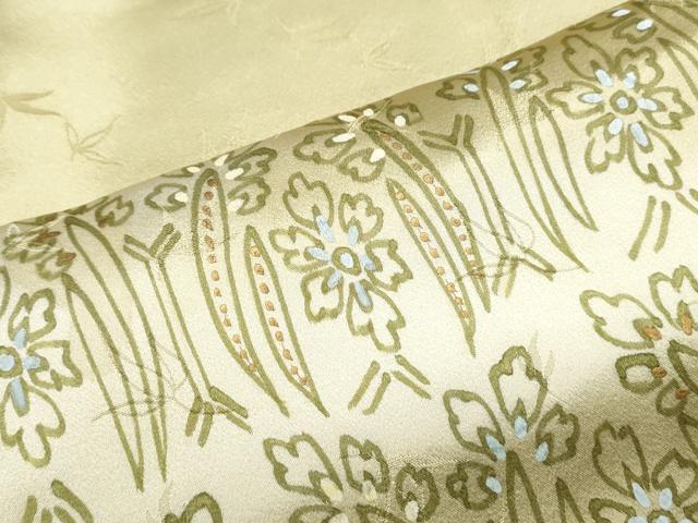 平和屋着物▼訪問着 手描き 飛鳥花文 暈し染め 正絹 逸品 CABC1230th