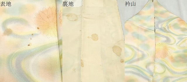 平和屋着物▼上質な小紋 地紋起こし 花唐草文 暈し染め 正絹 逸品 CABC1258th