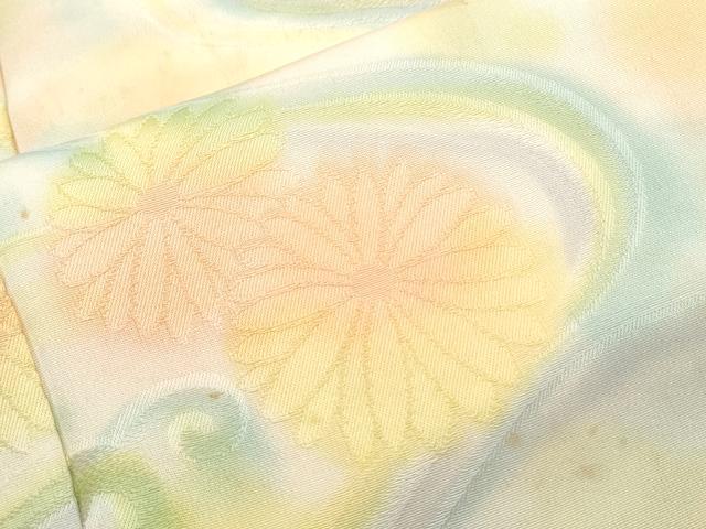 平和屋着物▼上質な小紋 地紋起こし 花唐草文 暈し染め 正絹 逸品 CABC1258th
