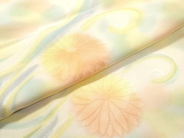 平和屋着物▼上質な小紋 地紋起こし 花唐草文 暈し染め 正絹 逸品 CABC1258th