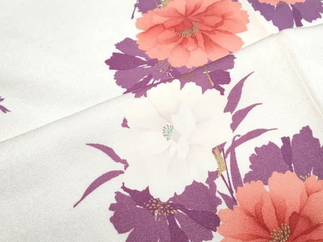 平和屋着物▼上質な小紋 草花間道 暈し染め 金彩 正絹 逸品 CABC1261th