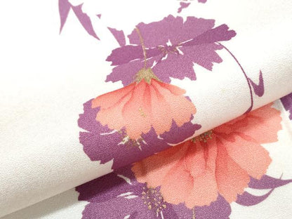 平和屋着物▼上質な小紋 草花間道 暈し染め 金彩 正絹 逸品 CABC1261th