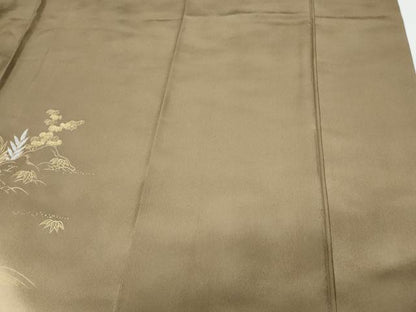 平和屋着物▼訪問着 枝花文 暈し染め 金銀彩 正絹 逸品 CABC1292th