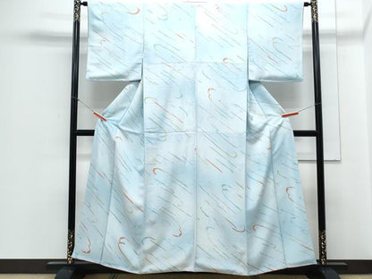 平和屋着物▼上質な小紋 吉祥文 暈し染め 正絹 逸品 CABC1308th