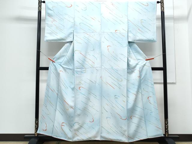 平和屋着物▼上質な小紋 吉祥文 暈し染め 正絹 逸品 CABC1308th