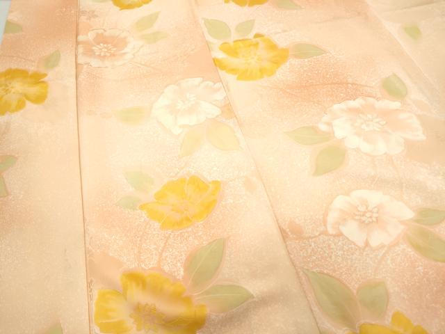 平和屋着物▼上質な小紋 地紋起こし 草花文 暈し染め 正絹 逸品 CABC1310th