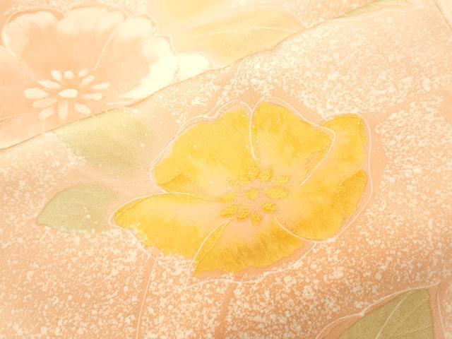 平和屋着物▼上質な小紋 地紋起こし 草花文 暈し染め 正絹 逸品 CABC1310th