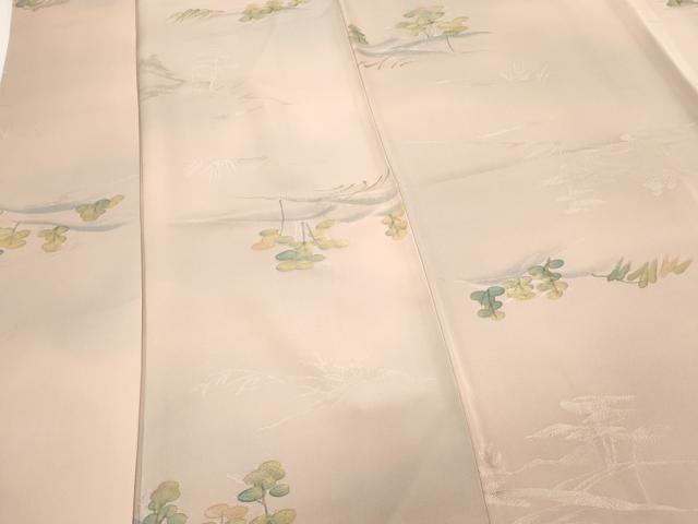 平和屋着物▼上質な小紋 地紋起こし 風景文 正絹 逸品 CABC1346th
