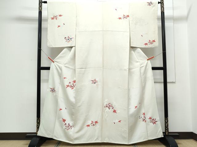 平和屋着物▼訪問着 地紋起こし 草花文 金彩 正絹 逸品 CABC1398th