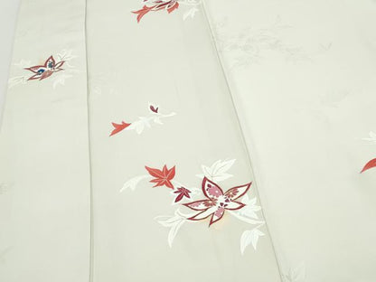 平和屋着物▼訪問着 地紋起こし 草花文 金彩 正絹 逸品 CABC1398th