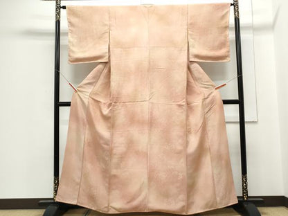 平和屋着物▼上質な小紋 舞花地紋 暈し染め 正絹 逸品 CABC1535th