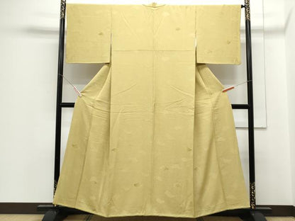 平和屋着物▼訪問着 地紋起こし 立波文 正絹 逸品 CABC1537th
