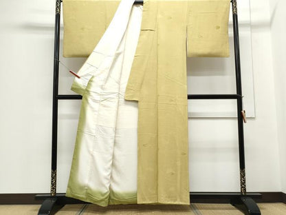 平和屋着物▼訪問着 地紋起こし 立波文 正絹 逸品 CABC1537th