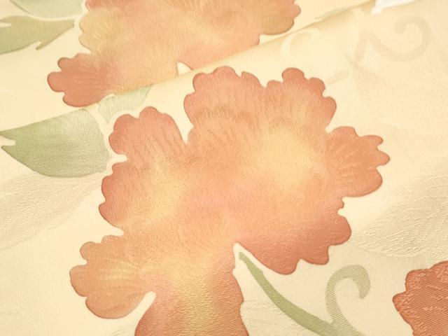 平和屋着物▼上質な小紋 地紋起こし 花唐草文 正絹 逸品 CABC1555th