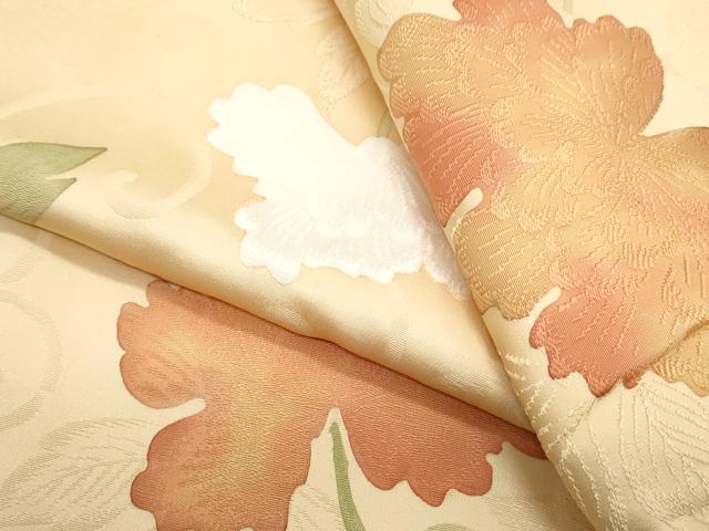 平和屋着物▼上質な小紋 地紋起こし 花唐草文 正絹 逸品 CABC1555th