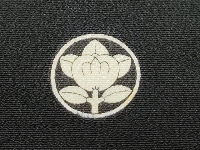 平和屋着物▼豪華黒留袖 刺繍 几帳花鳥文 金彩 正絹 逸品 CABC1558th