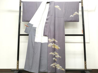 平和屋着物▼訪問着 駒刺繍 枝松文 正絹 逸品 CABC1561th