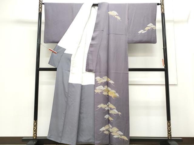 平和屋着物▼訪問着 駒刺繍 枝松文 正絹 逸品 CABC1561th