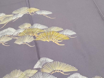 平和屋着物▼訪問着 駒刺繍 枝松文 正絹 逸品 CABC1561th