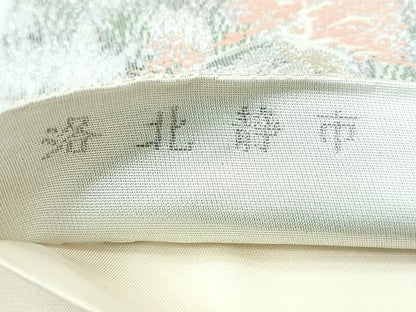 平和屋着物◎六通柄袋帯　洛北静市　風景文　プラチナ二重箔錦　正絹　逸品　CABC1601nb