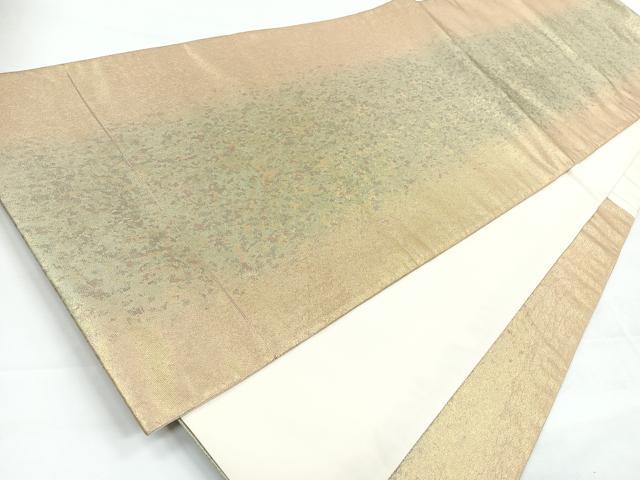 平和屋着物◎六通柄袋帯 霞文 引箔 正絹 逸品 CABC1652nb