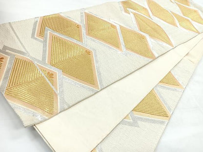 平和屋着物◎六通柄袋帯 松 金銀糸 正絹 逸品 CABC1658nb